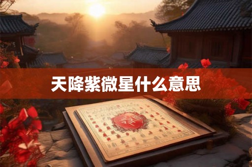 天降紫微星什么意思