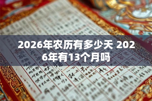2026年农历有多少天 2026年有13个月吗