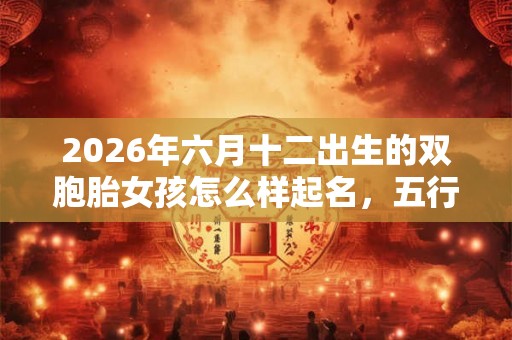 2026年六月十二出生的双胞胎女孩怎么样起名，五行属什么