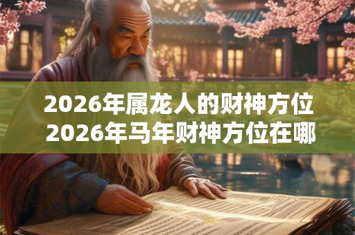 2026年属龙人的财神方位 2026年马年财神方位在哪