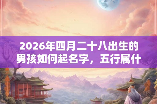 2026年四月二十八出生的男孩如何起名字,五行属什么 2026年四月二十八出生的男孩如何起名字,五行属什么