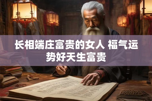 长相端庄富贵的女人 福气运势好天生富贵