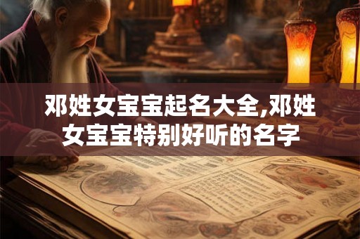邓姓女宝宝起名大全,邓姓女宝宝特别好听的名字
