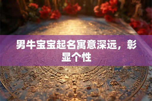 男牛宝宝起名寓意深远，彰显个性