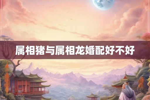 属相猪与属相龙婚配好不好