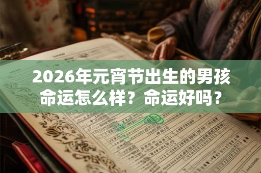 2026年元宵节出生的男孩命运怎么样?命运好吗? 2026年元宵节出生的男孩命运怎么样?命运好吗?