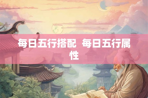 每日五行搭配  每日五行属性