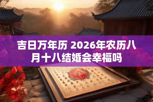 吉日万年历 2026年农历八月十八结婚会幸福吗