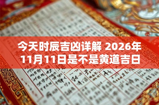 今天时辰吉凶详解 2026年11月11日是不是黄道吉日