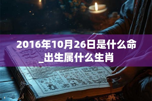 2016年10月26日是什么命_出生属什么生肖