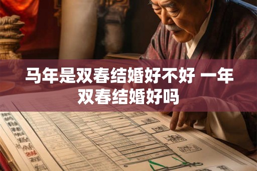 马年是双春结婚好不好 一年双春结婚好吗