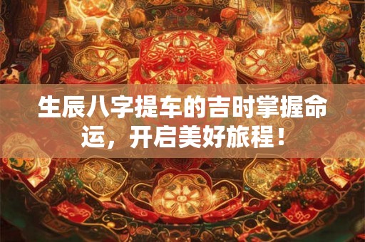 生辰八字提车的吉时掌握命运,开启美好旅程! 生辰八字提车的吉时掌握命运,开启美好旅程!