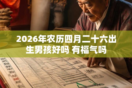 2026年农历四月二十六出生男孩好吗 有福气吗 2026年农历四月二十六出生男孩好吗 有福气吗