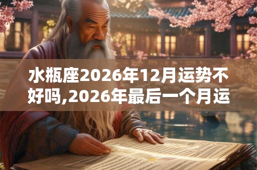 水瓶座2026年12月运势不好吗,2026年最后一个月运势