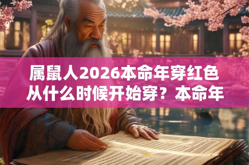 属鼠人2026本命年穿红色从什么时候开始穿？本命年穿什么红色？