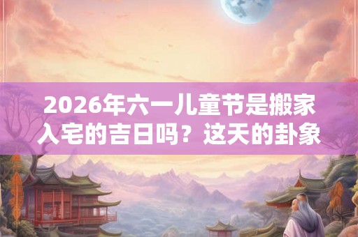 2026年六一儿童节是搬家入宅的吉日吗?这天的卦象好不好? 2026年六一儿童节是搬家入宅的吉日吗?这天的卦象好不好?