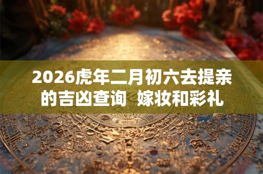 2026虎年二月初六去提亲的吉凶查询 嫁妆和彩礼 2026虎年二月初六去提亲的吉凶查询 嫁妆和彩礼