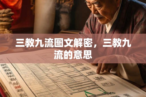 三教九流图文解密，三教九流的意思