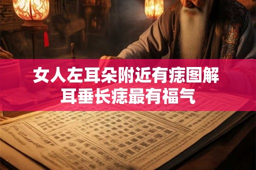 女人左耳朵附近有痣图解 耳垂长痣最有福气
