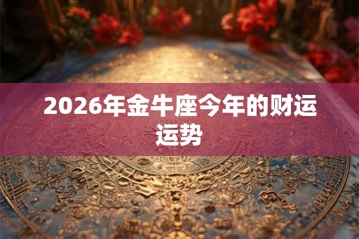 2026年金牛座今年的财运运势