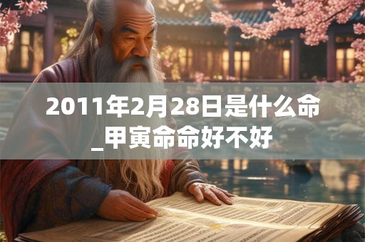 2011年2月28日是什么命_甲寅命命好不好