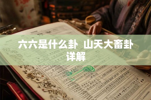六六是什么卦 山天大畜卦详解 六六是什么卦 山天大畜卦详解