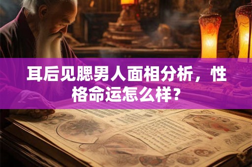 耳后见腮男人面相分析，性格命运怎么样？