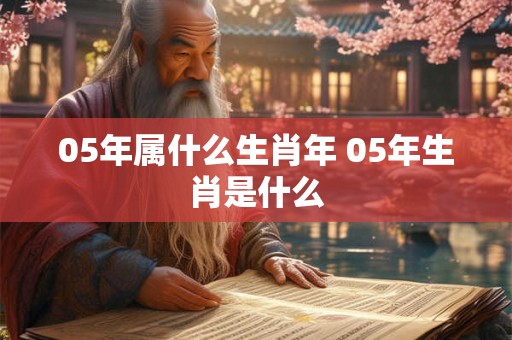 05年属什么生肖年 05年生肖是什么
