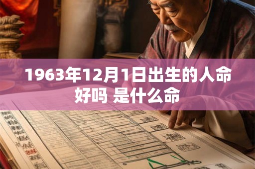 1963年12月1日出生的人命好吗 是什么命