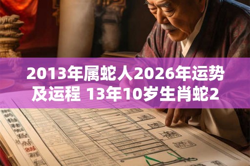 2013年属蛇人2026年运势及运程 13年10岁生肖蛇2026年每月运势 2013年属蛇人2026年运势及运程 13年10岁生肖蛇2026年每月运势
