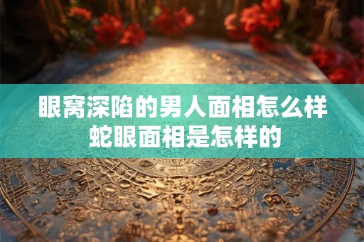 眼窝深陷的男人面相怎么样 蛇眼面相是怎样的