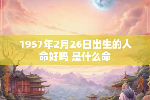 1957年2月26日出生的人命好吗 是什么命 1957年2月26日出生的人命好吗 是什么命
