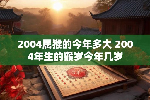 2004属猴的今年多大 2004年生的猴岁今年几岁