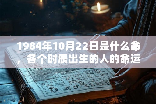 1984年10月22日是什么命，各个时辰出生的人的命运