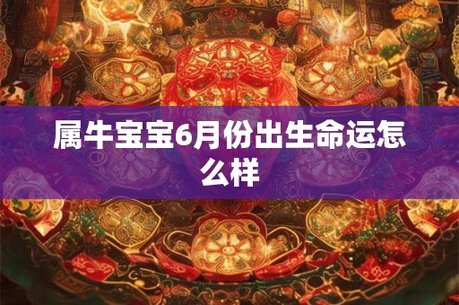 属牛宝宝6月份出生命运怎么样