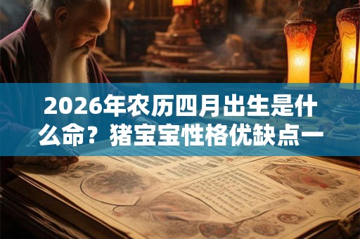 2026年农历四月出生是什么命？猪宝宝性格优缺点一览！