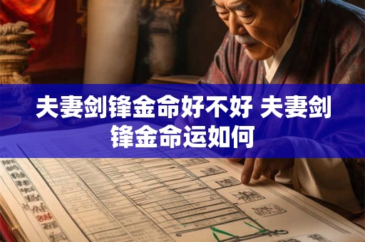 夫妻剑锋金命好不好 夫妻剑锋金命运如何
