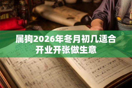 属狗2026年冬月初几适合开业开张做生意