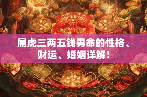 属虎三两五钱男命的性格、财运、婚姻详解！