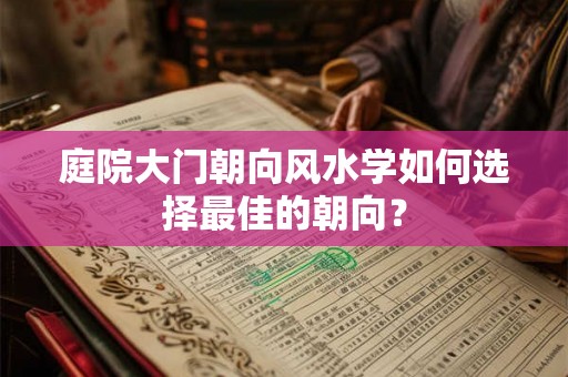 庭院大门朝向风水学如何选择最佳的朝向？