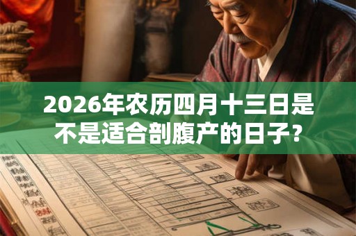 2026年农历四月十三日是不是适合剖腹产的日子？