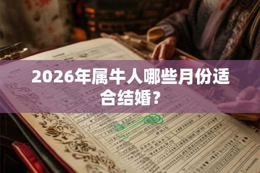 2026年属牛人哪些月份适合结婚？