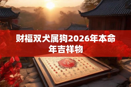 财福双犬属狗2026年本命年吉祥物 财福双犬属狗2026年本命年吉祥物