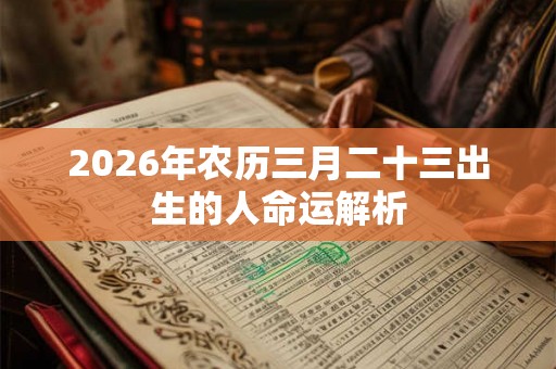 2026年农历三月二十三出生的人命运解析