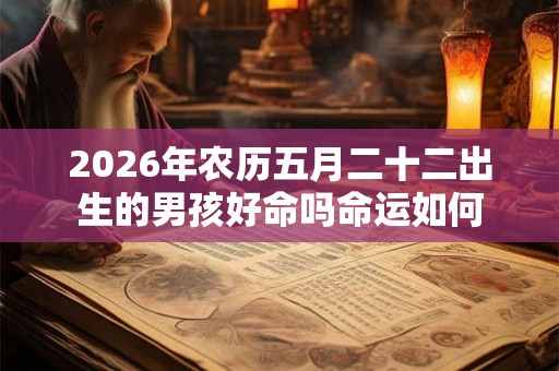 2026年农历五月二十二出生的男孩好命吗命运如何