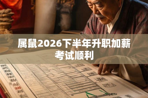 属鼠2026下半年升职加薪考试顺利