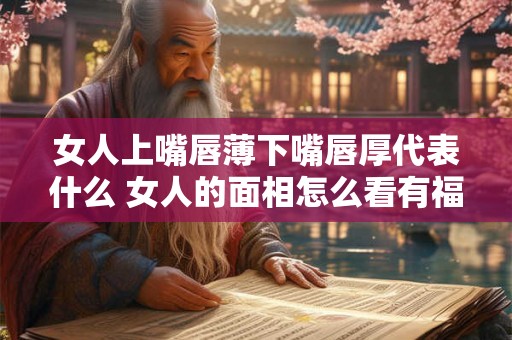 女人上嘴唇薄下嘴唇厚代表什么 女人的面相怎么看有福气