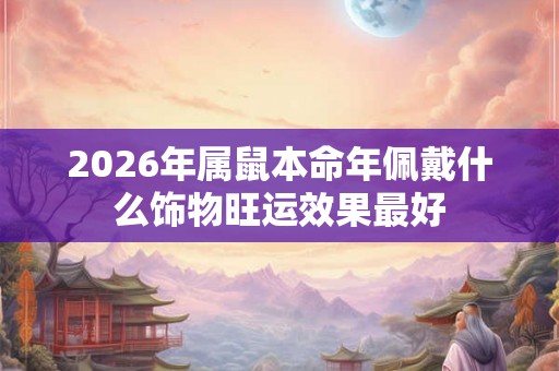 2026年属鼠本命年佩戴什么饰物旺运效果最好