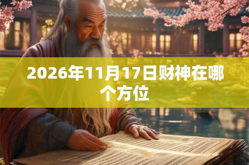 2026年11月17日财神在哪个方位
