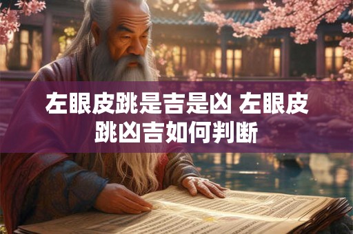 左眼皮跳是吉是凶 左眼皮跳凶吉如何判断 左眼皮跳是吉是凶 左眼皮跳凶吉如何判断
